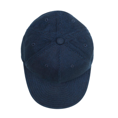 The Factory Made Sashiko 6-Panel Cap (Blue)