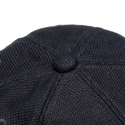 The Factory Made Sashiko 6-Panel Cap (Navy)