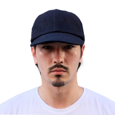 The Factory Made Sashiko 6-Panel Cap (Navy)