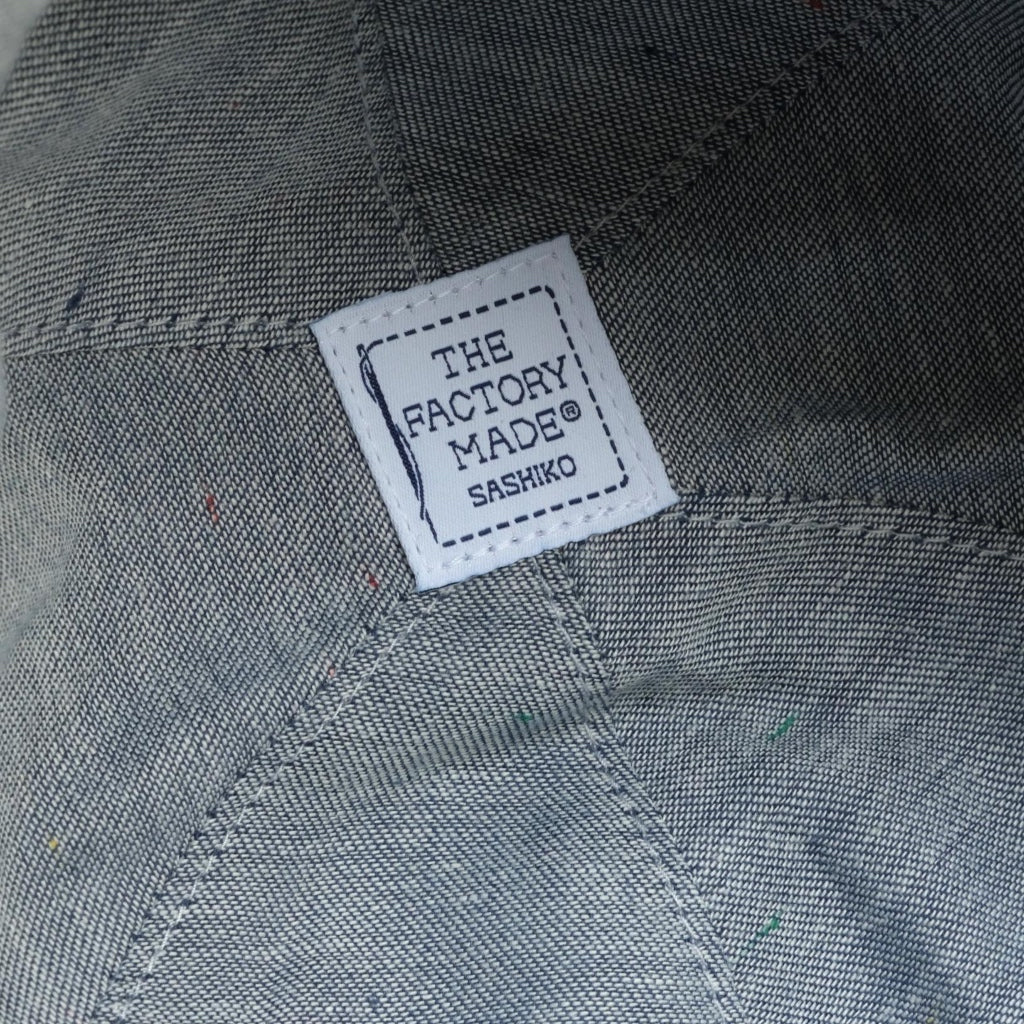 The Factory Made Boro Sashiko 6-Panel Cap (Navy) - Okayama Denim The Factory Made Boro Sashiko 6-Panel Cap (Navy) - Okayama Denim