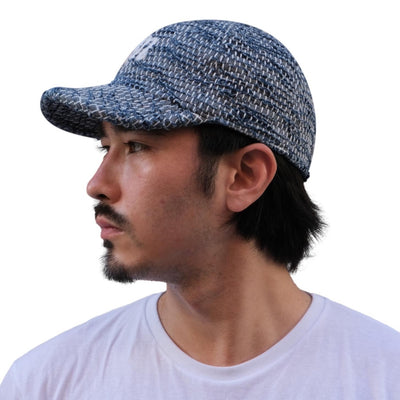 The Factory Made Boro Sashiko 6-Panel Cap (Navy)