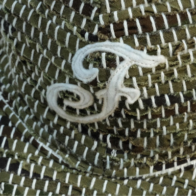 The Factory Made Boro Sashiko 6-Panel Cap (Khaki)