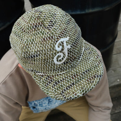 The Factory Made Boro Sashiko 6-Panel Cap (Khaki)