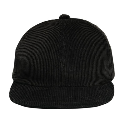 The Factory Made Corduroy 6-Panel Cap (Black)