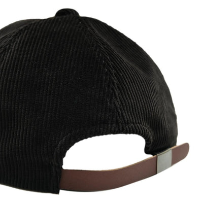 The Factory Made Corduroy 6-Panel Cap (Black)