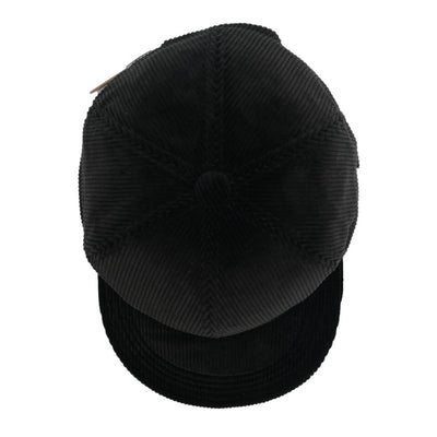 The Factory Made Corduroy 6-Panel Cap (Black)