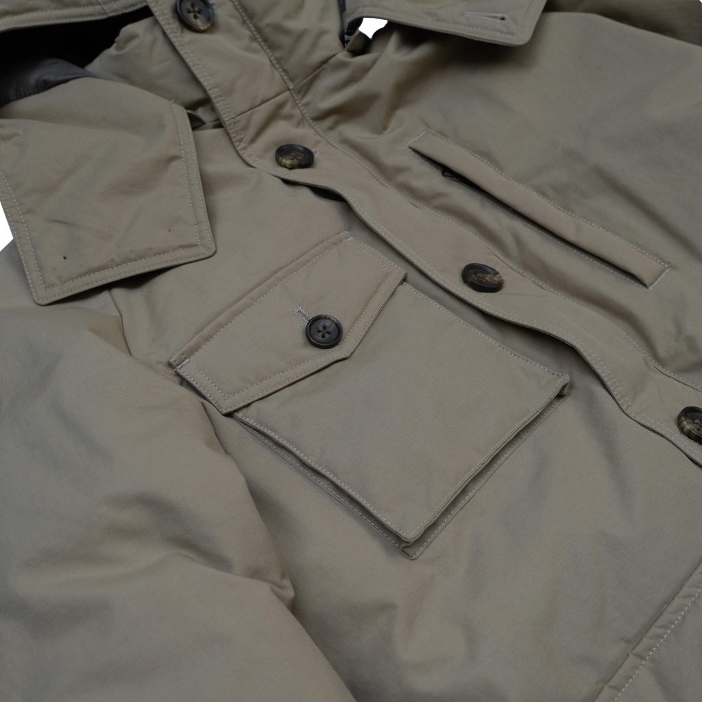 Zanter Down Parka Jacket (Beige) - Okayama Denim