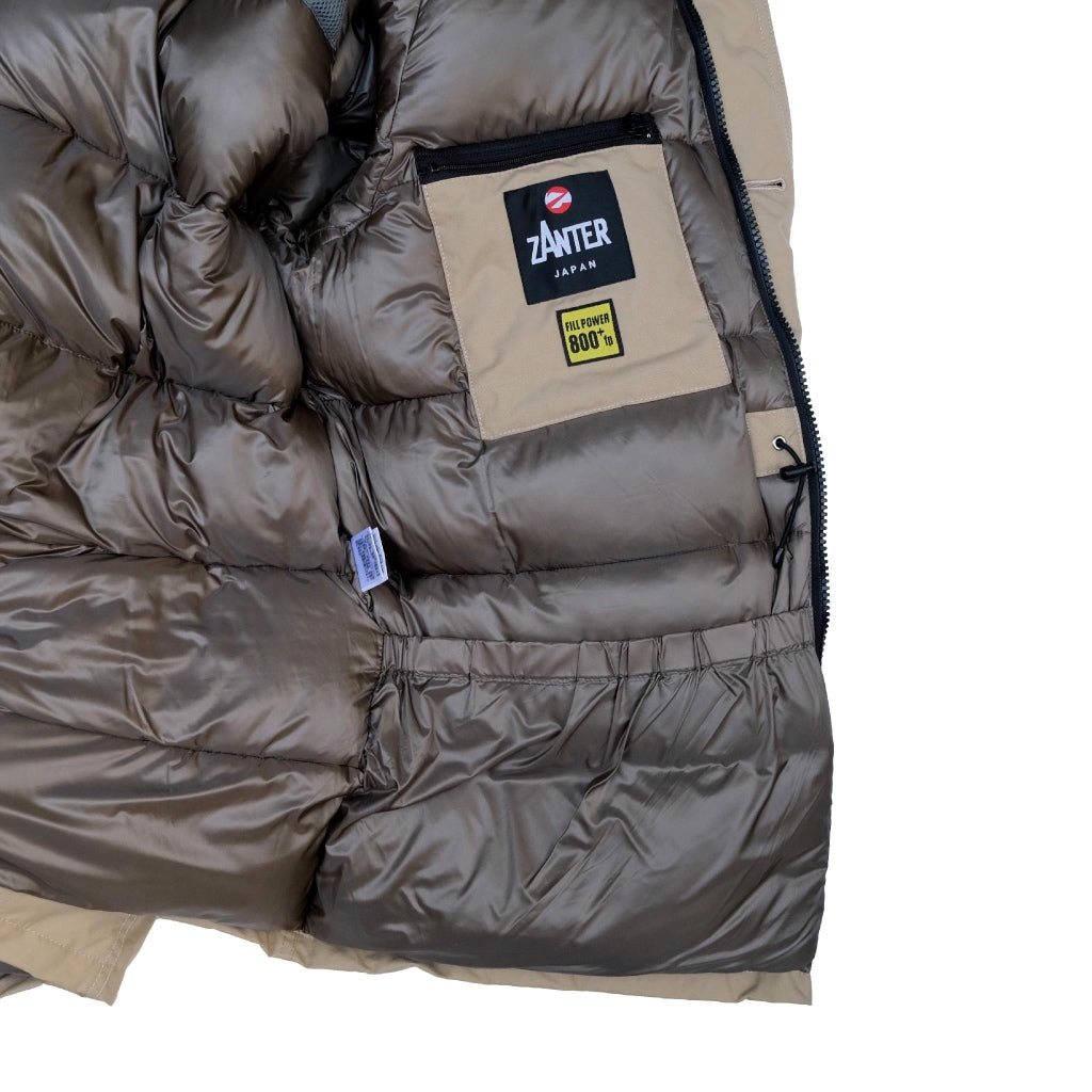 Zanter Down Parka Jacket (Beige) - Okayama Denim