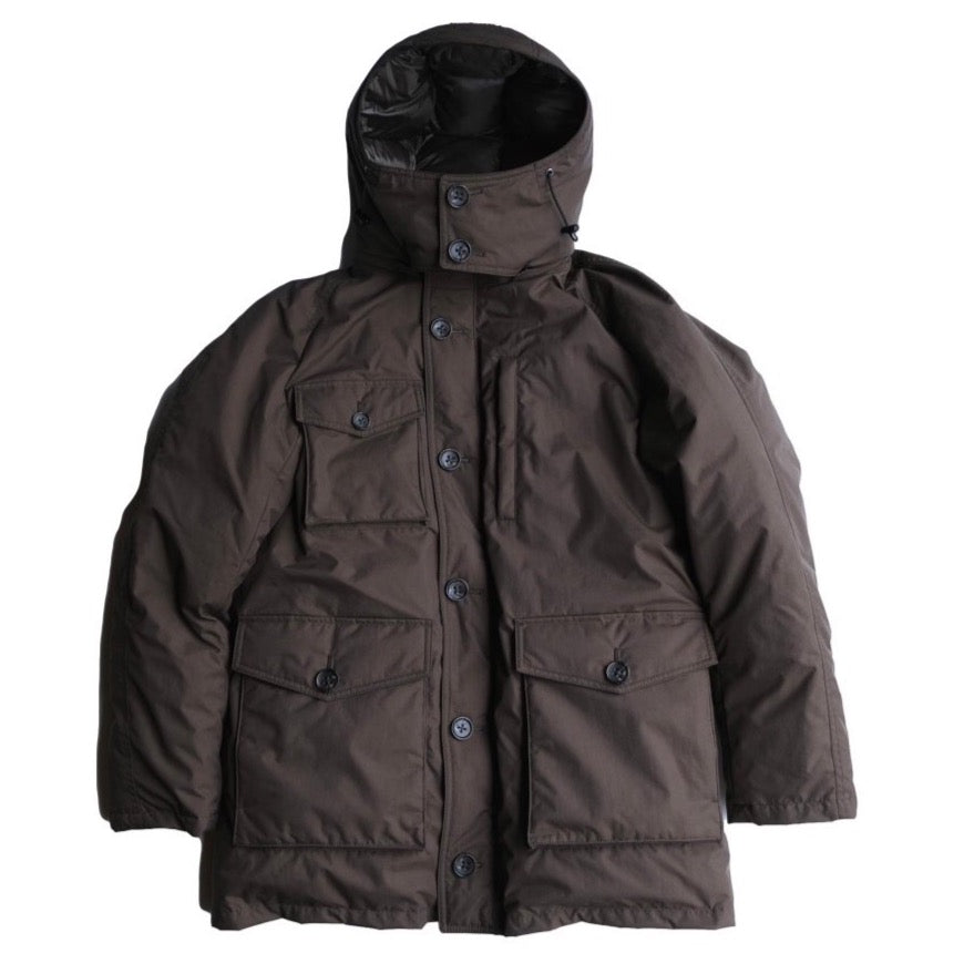 Zanter Down Parka Jacket Khaki Okayama Denim