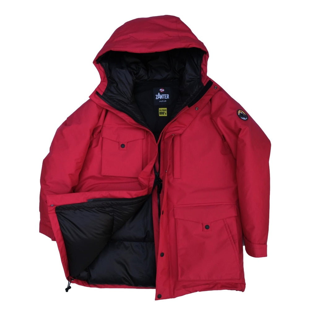 Zanter Antarctic Research Expedition Down Parka Jacket (Red