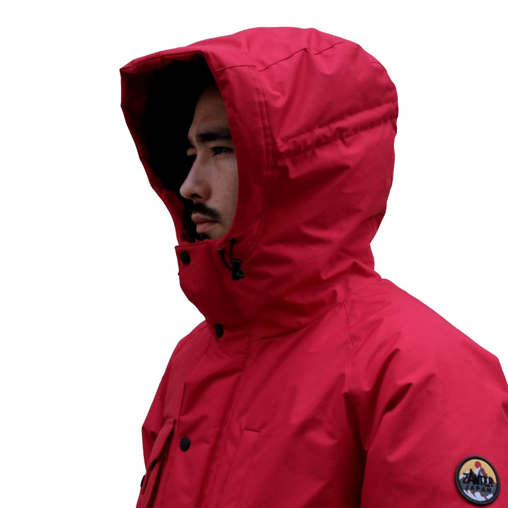 Zanter Antarctic Research Expedition Down Parka Jacket Red Okayama Denim