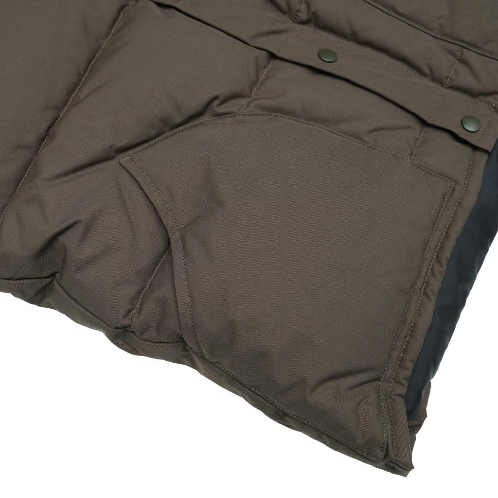 Zanter Down Vest (Olive) - Okayama Denim