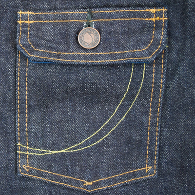 Momotaro 14.7oz. Deep Blue Denim Jacket - Okayama Denim Jacket - Selvedge