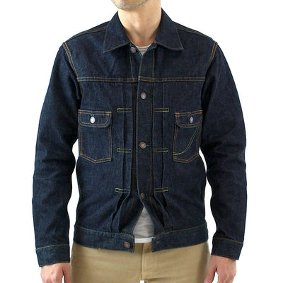 Momotaro 14.7oz. Deep Blue Denim Jacket - Okayama Denim Jacket - Selvedge