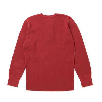 Studio D'Artisan L/S Heavy Thermal Henley (Red)