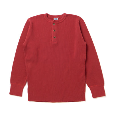 Studio D'Artisan L/S Heavy Thermal Henley (Red)